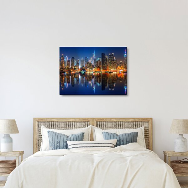 Tablou cu Manhattan noaptea (70x50 cm)