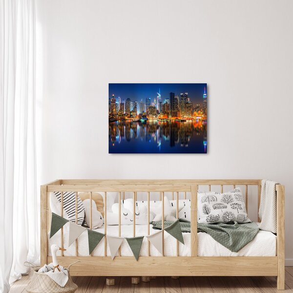 Tablou cu Manhattan noaptea (70x50 cm)
