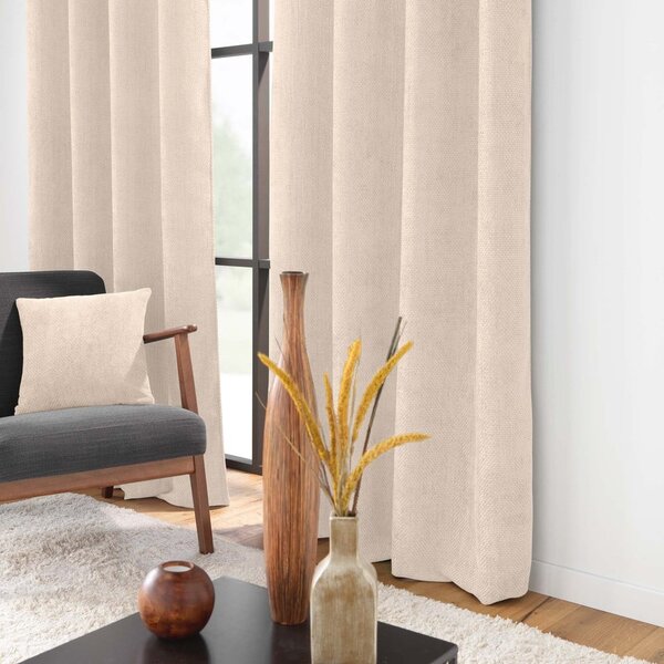 Draperie bej din janilie 140x260 cm Leo – douceur d'intérieur
