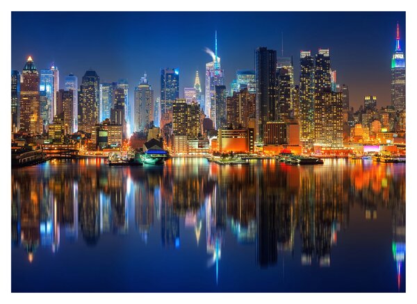 Tablou cu Manhattan noaptea (70x50 cm)