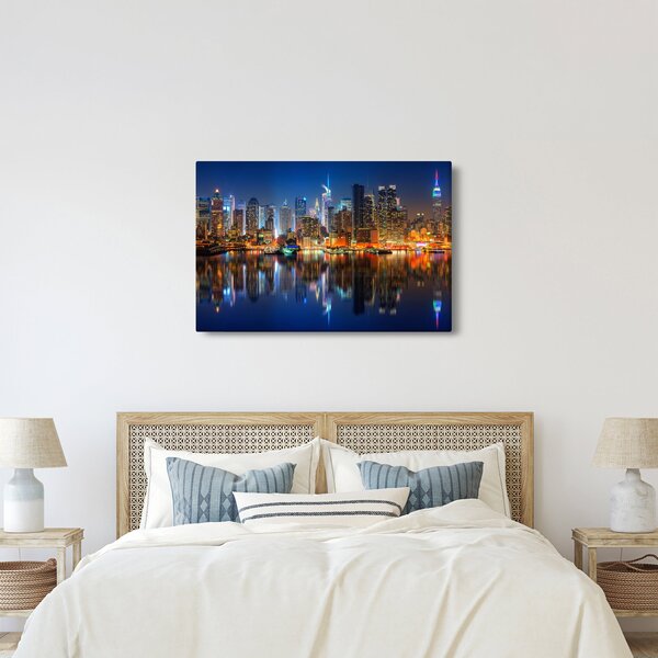 Tablou cu Manhattan noaptea (90x60 cm)