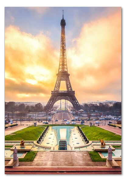 Tablou Printat Pe Sticlă Turnul Eiffel din Paris