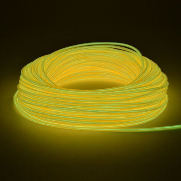 Fir electroluminescent El Wire neon, 2.8 mm, insertie metalica, permite modelare
