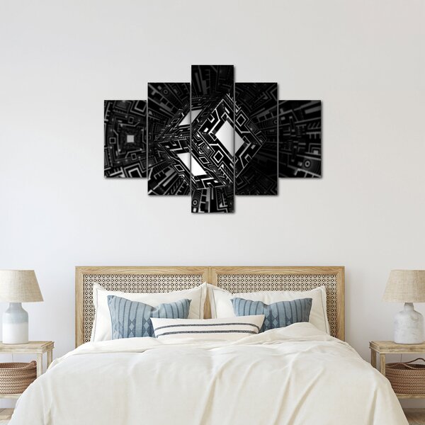 Tablou cu un cub abstract (150x105 cm)