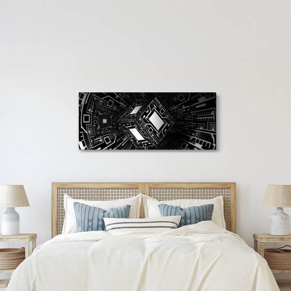 Tablou cu un cub abstract (120x50 cm)