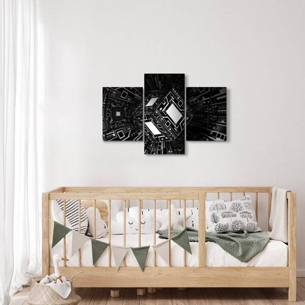 Tablou cu un cub abstract (90x60 cm)
