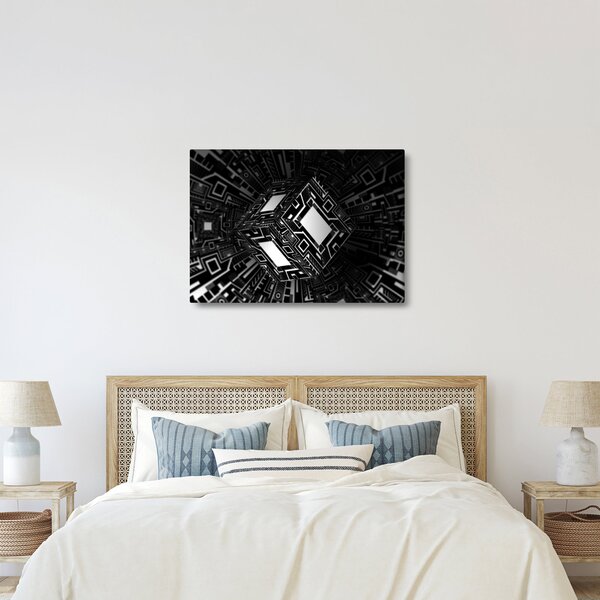 Tablou cu un cub abstract (70x50 cm)