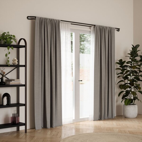 Galerie de perdea extensibilă 107-305 cm din oțel Midnight – Umbra
