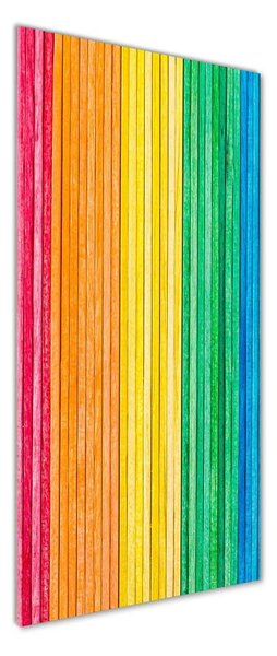 Pictura pe sticlă acrilică dungi colorate