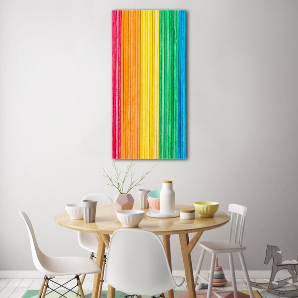 Pictura pe sticlă acrilică dungi colorate