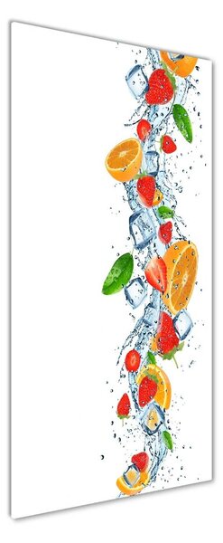 Fotografie imprimată pe sticlă Fructe și gheață