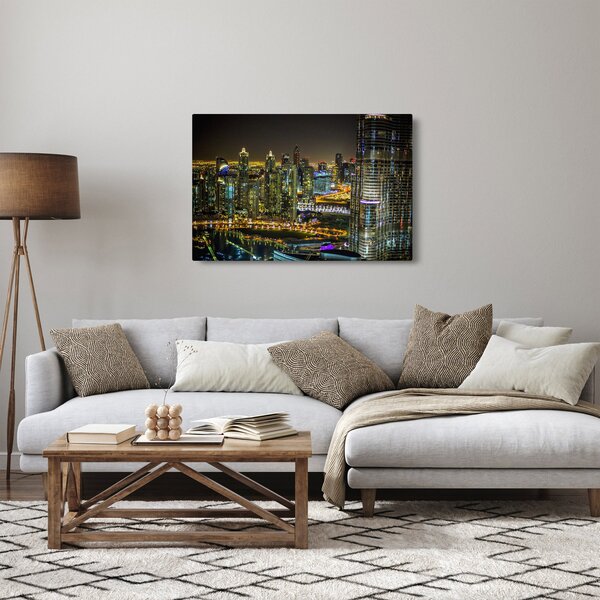 Tablou cu oraș nocturn (90x60 cm)