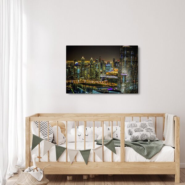 Tablou cu oraș nocturn (90x60 cm)