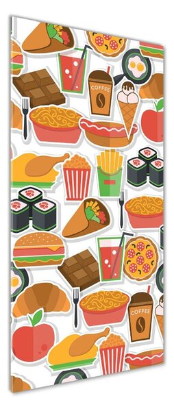 Tablou sticlă Consumul de fast-food