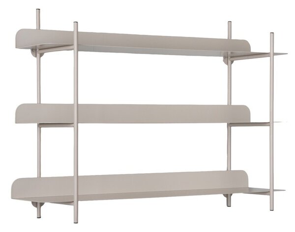 Raft gri etajat din metal 60 cm Riqueza Tres – PT LIVING