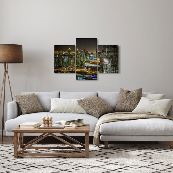 Tablou cu oraș nocturn (90x60 cm)
