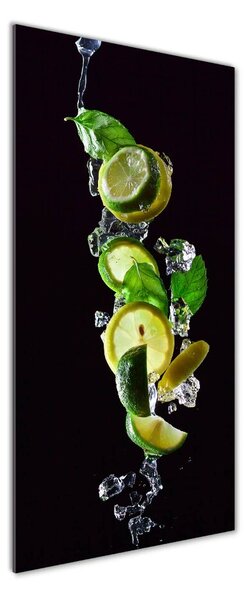 Fotografie imprimată pe sticlă Lime si lamaie