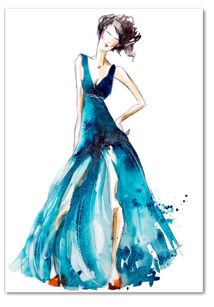 Tablou din Sticlă ilustrare de moda