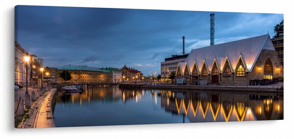 Tablou cu canalul - Göteborg (120x50 cm)