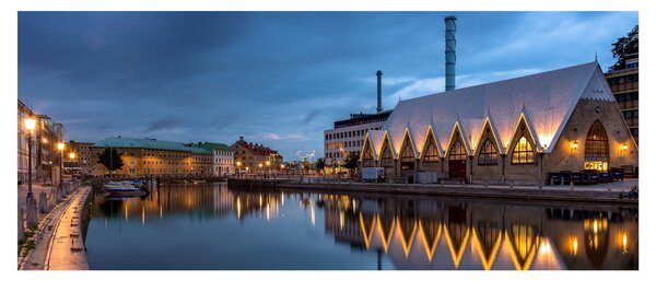 Tablou cu canalul - Göteborg (120x50 cm)