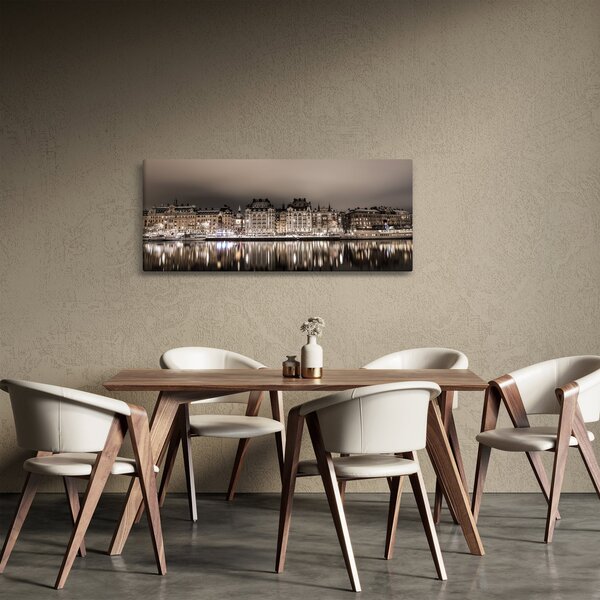 Tablou cu orașul în amurg (120x50 cm)
