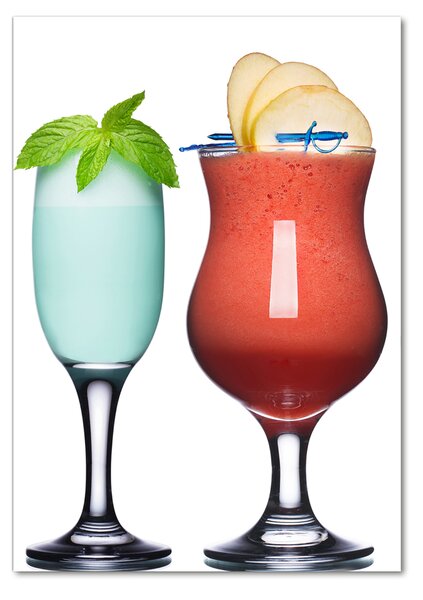 Tablou din Sticlă cocktail-uri colorate