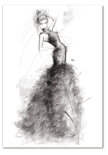 Tablou din Sticlă ilustrare de moda