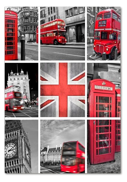 Tablou sticlă colaj Londra