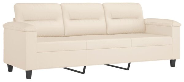 Canapea cu 3 locuri, bej, 180 cm, țesătură microfibră