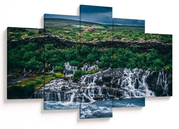 Tablou cu cascade în natură (150x105 cm)