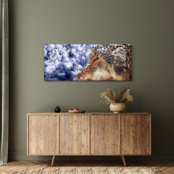 Tablou cu lup (120x50 cm)