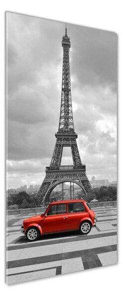 Tablou sticlă Turnul Eiffel auto
