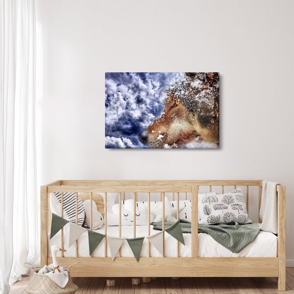 Tablou cu lup (90x60 cm)