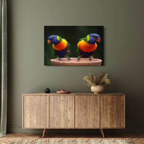 Tablou cu papagali (90x60 cm)