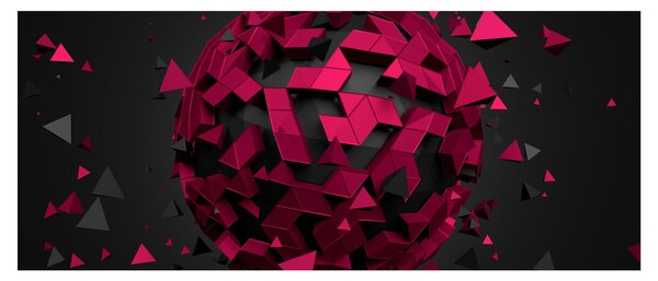 Tablou cu abstracție 3D (120x50 cm)
