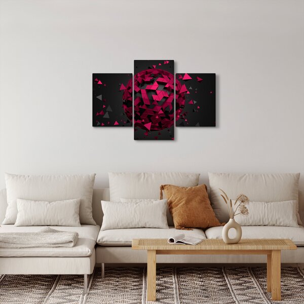 Tablou cu abstracție 3D (90x60 cm)