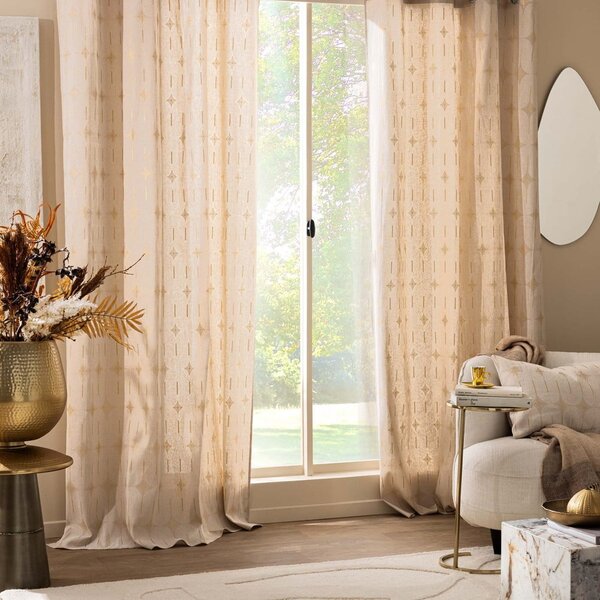Draperie bej 140x280 cm Ondine – douceur d'intérieur