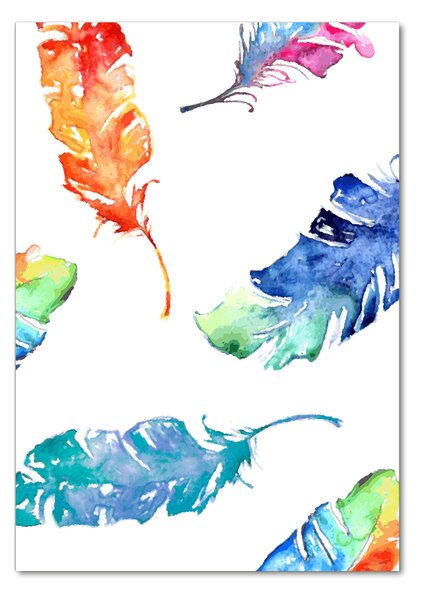 Imagine de sticlă pene colorate