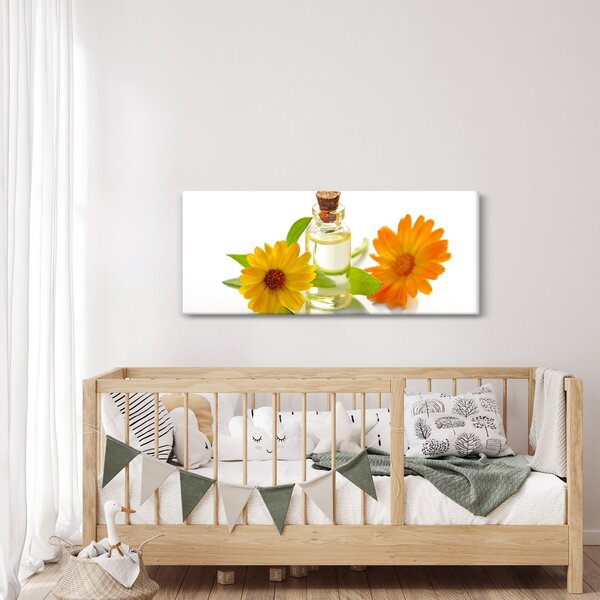 Tablou cu ulei de flori (120x50 cm)