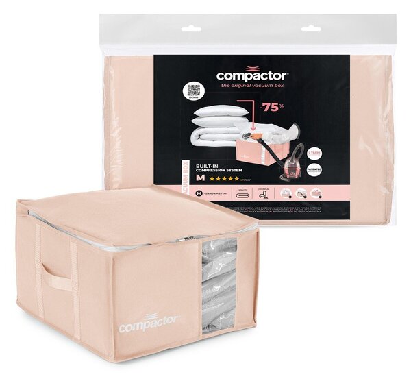 Cutie de depozitare pentru haine din plastic cu vacuum 42x40x25 cm Pink Edition – Compactor