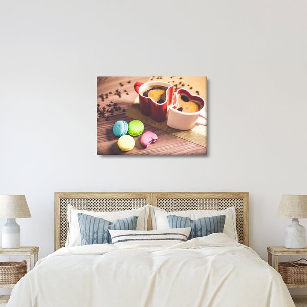 Tablou cu cafea și macarooni (70x50 cm)