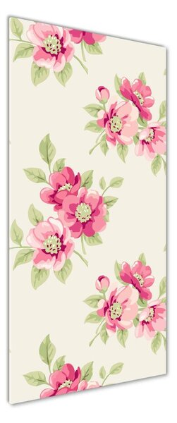 Tablou Printat Pe Sticlă flori roz
