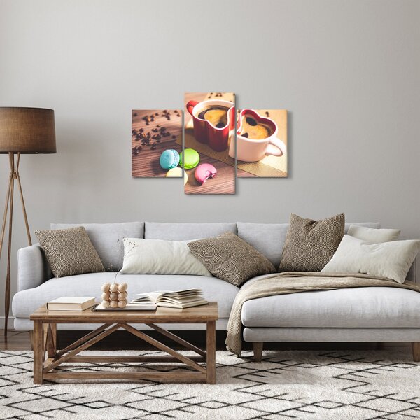 Tablou cu cafea și macarooni (90x60 cm)