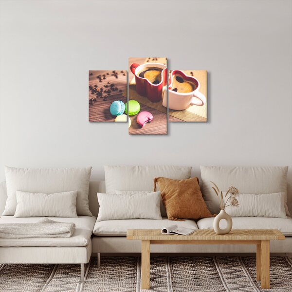 Tablou cu cafea și macarooni (90x60 cm)