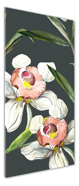 Tablou pe pe sticlă model floral