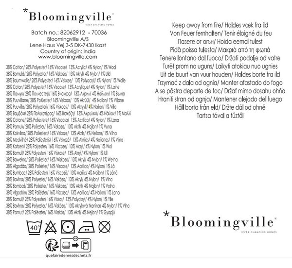 Pătură maro din bumbac reciclat 130x160 cm Eydis – Bloomingville