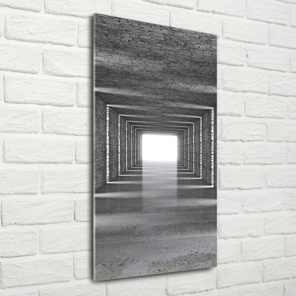 Fotografie imprimată pe sticlă tunel Cărămidă