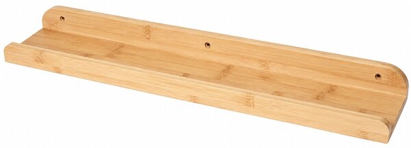 Polita de perete Pufo pentru fotografii si rame foto din lemn de bambus, 55 x 11.5 x 5 cm– Raft decorativ suspendat pentru tablouri, poze si decoratiuni