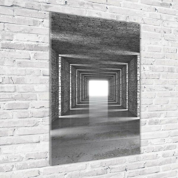 Fotografie imprimată pe sticlă tunel Cărămidă