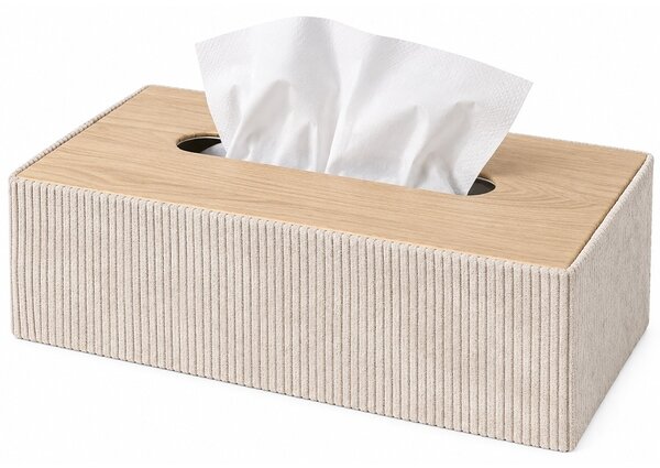 Cutie decorativa Pufo Classic pentru servetele, 25 x 14 cm, crem